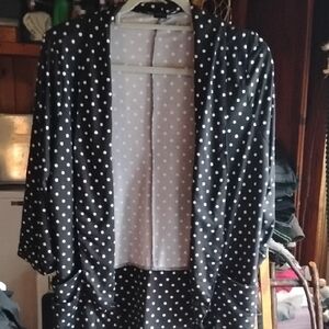 Robert Louis Black and White Polka Dot Blazer